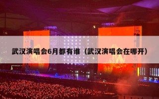 武汉演唱会6月都有谁（武汉演唱会在哪开）