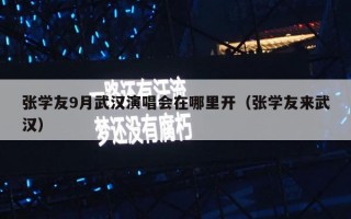 张学友9月武汉演唱会在哪里开（张学友来武汉）