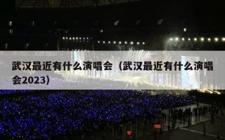 武汉最近有什么演唱会（武汉最近有什么演唱会2023）