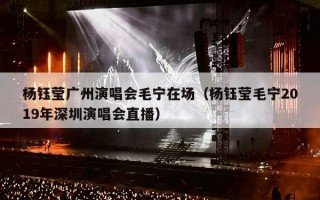 杨钰莹广州演唱会毛宁在场（杨钰莹毛宁2019年深圳演唱会直播）