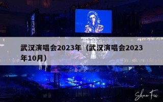 武汉演唱会2023年（武汉演唱会2023年10月）
