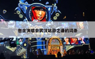 包含演唱会武汉站薛之谦的词条