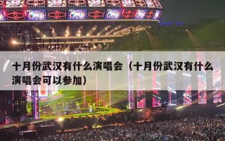 十月份武汉有什么演唱会（十月份武汉有什么演唱会可以参加）