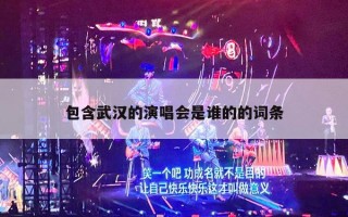 包含武汉的演唱会是谁的的词条