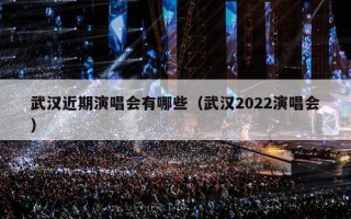 武汉近期演唱会有哪些（武汉2022演唱会）