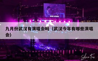 九月份武汉有演唱会吗（武汉今年有哪些演唱会）