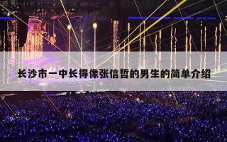长沙市一中长得像张信哲的男生的简单介绍