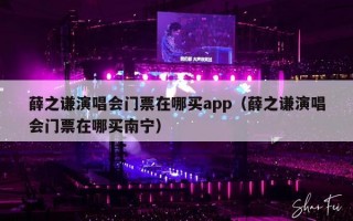 薛之谦演唱会门票在哪买app（薛之谦演唱会门票在哪买南宁）