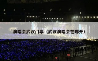 演唱会武汉门票（武汉演唱会在哪开）
