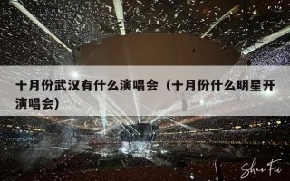 十月份武汉有什么演唱会（十月份什么明星开演唱会）