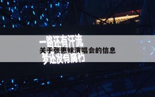 关于张惠妹演唱会的信息