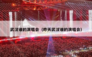 武汉谁的演唱会（昨天武汉谁的演唱会）