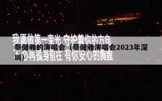 蔡健雅的演唱会（蔡健雅演唱会2023年深圳）