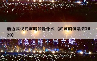 最近武汉的演唱会是什么（武汉的演唱会2020）