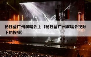 杨钰莹广州演唱会上（杨钰莹广州演唱会视频下的视频）