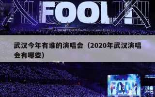 武汉今年有谁的演唱会（2020年武汉演唱会有哪些）