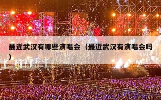 最近武汉有哪些演唱会（最近武汉有演唱会吗）