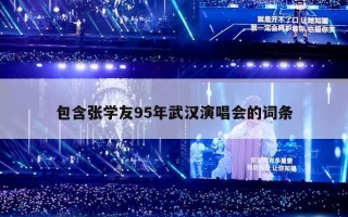 包含张学友95年武汉演唱会的词条