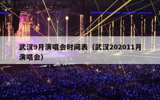 武汉9月演唱会时间表（武汉202011月演唱会）