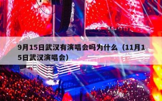 9月15日武汉有演唱会吗为什么（11月15日武汉演唱会）