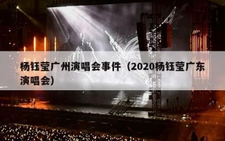 杨钰莹广州演唱会事件（2020杨钰莹广东演唱会）