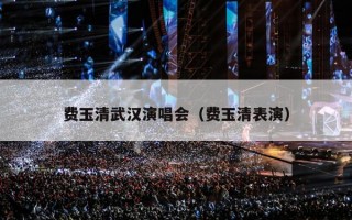 费玉清武汉演唱会（费玉清表演）