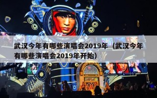 武汉今年有哪些演唱会2019年（武汉今年有哪些演唱会2019年开始）