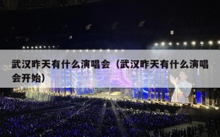 武汉昨天有什么演唱会（武汉昨天有什么演唱会开始）