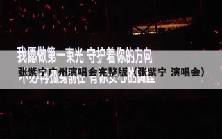 张紫宁广州演唱会完整版（张紫宁 演唱会）