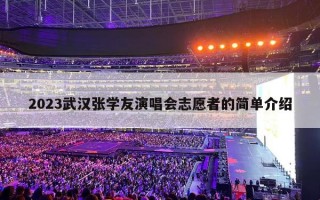 2023武汉张学友演唱会志愿者的简单介绍