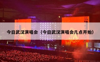 今日武汉演唱会（今日武汉演唱会几点开始）