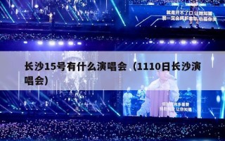 长沙15号有什么演唱会（1110日长沙演唱会）