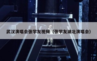 武汉演唱会张学友视频（张学友湖北演唱会）