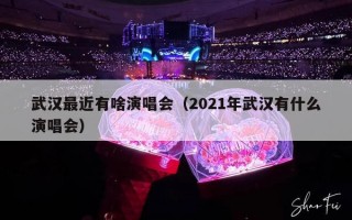 武汉最近有啥演唱会（2021年武汉有什么演唱会）