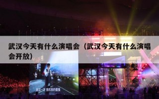 武汉今天有什么演唱会（武汉今天有什么演唱会开放）
