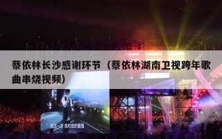 蔡依林长沙感谢环节（蔡依林湖南卫视跨年歌曲串烧视频）