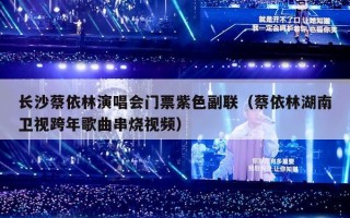 长沙蔡依林演唱会门票紫色副联（蔡依林湖南卫视跨年歌曲串烧视频）