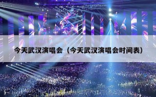今天武汉演唱会（今天武汉演唱会时间表）