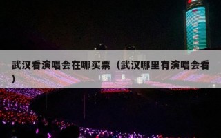 武汉看演唱会在哪买票（武汉哪里有演唱会看）