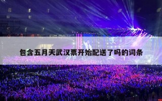 包含五月天武汉票开始配送了吗的词条
