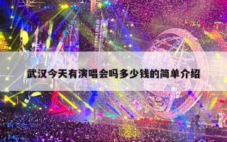 武汉今天有演唱会吗多少钱的简单介绍