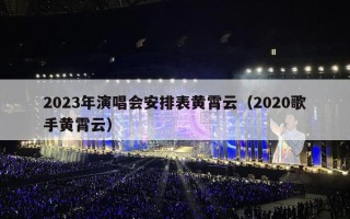 2023年演唱会安排表黄霄云（2020歌手黄霄云）