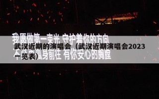 武汉近期的演唱会（武汉近期演唱会2023一览表）