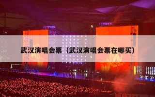 武汉演唱会票（武汉演唱会票在哪买）