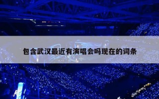 包含武汉最近有演唱会吗现在的词条
