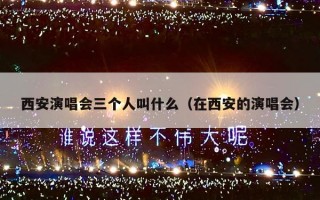 西安演唱会三个人叫什么（在西安的演唱会）