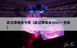 武汉演唱会今天（武汉演唱会2023一览表）