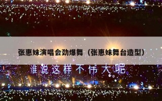 张惠妹演唱会劲爆舞（张惠妹舞台造型）